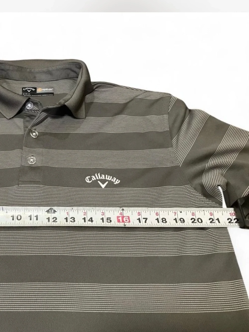 Callaway Men’s Gray Striped Golf Polo size M - Picture 3 of 5